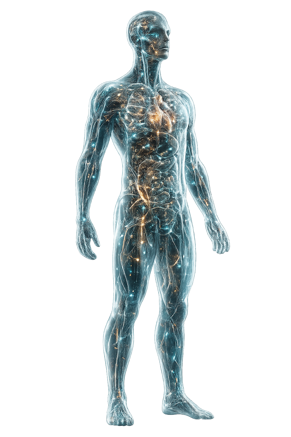 Transparent human biological body visualization